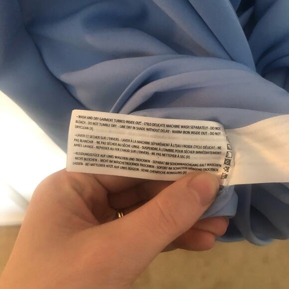 C/Meo Collective Hands On Tie Waist Dress Light Pastel Blue - Picture 9 of 12